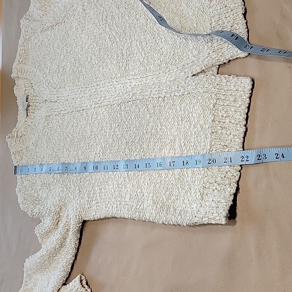 LOFT Outlet Size S Oatmeal Color Boucle, Knobby Open Cardigan, Gently Used Cond - Picture 7 of 10